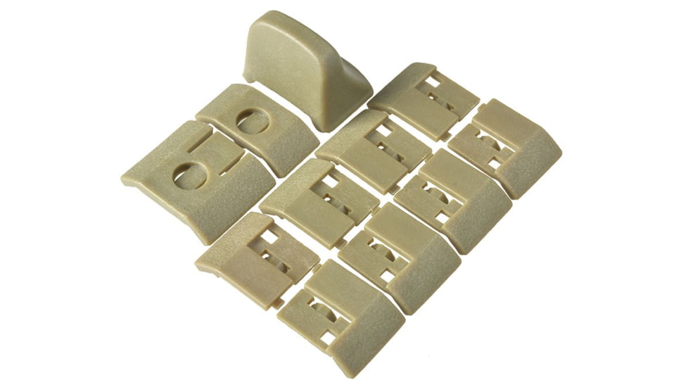 13Pcs Keymod Rail Cover, FDE