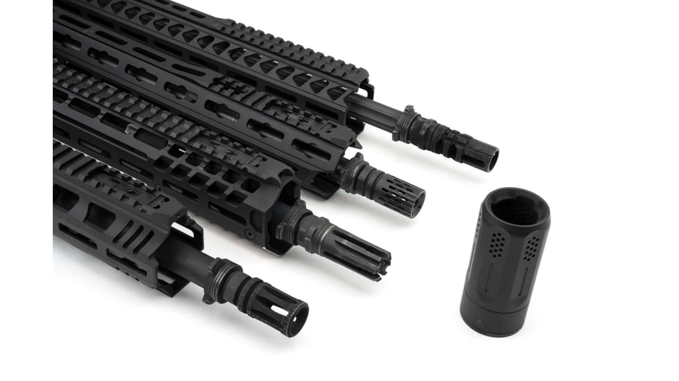 Strike Industries .223/5.56/.308/7.62/9mm SI OPPRESSOR Universal 3-Lug QD Base Set, Black, SI-BS-OPPRESSOR-U-BASE