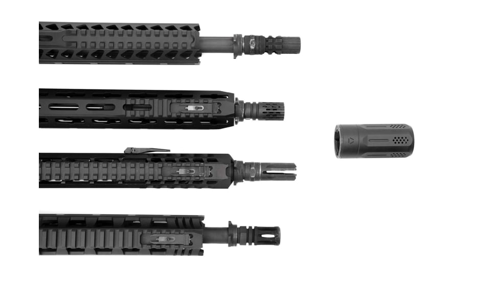 Strike Industries .223/5.56/.308/7.62/9mm SI OPPRESSOR Universal 3-Lug QD Base Set, Black, SI-BS-OPPRESSOR-U-BASE