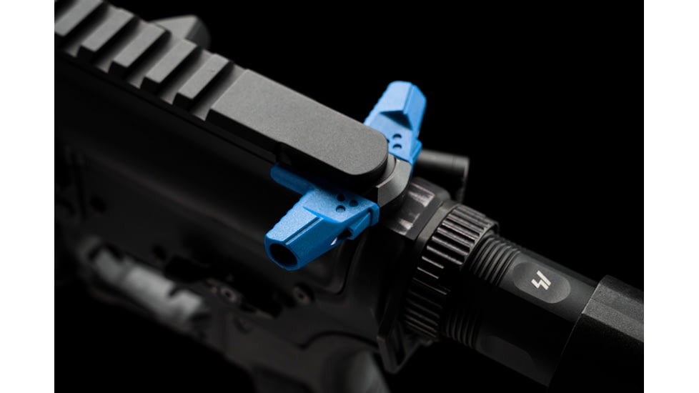 Strike Industries .223/5.56 T-Bone Charging Handle with Blue Handles, Black, One Size, SI-AR-TBCH-223-BK-BLU