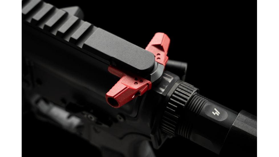 Strike Industries .223/5.56 T-Bone Charging Handle with Red Handles, Black, One Size, SI-AR-TBCH-223-BK-RED
