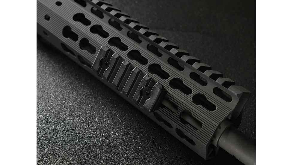 Strike Industries 2pcs Polymer 5 Slot Keymod Short Rail Section, Black SI-KMPRS-5