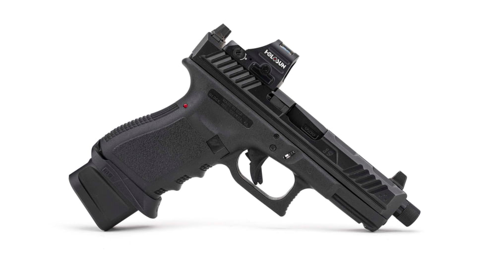 Strike Industries 4.46in Threaded Barrel for Glock 19, 1-10 Twist Rate, 1/2x28 TPI, Black, SI-G-THDBARREL-19-BK