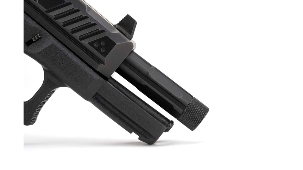 Strike Industries 4.46in Threaded Barrel for Glock 19, 1-10 Twist Rate, 1/2x28 TPI, Black, SI-G-THDBARREL-19-BK