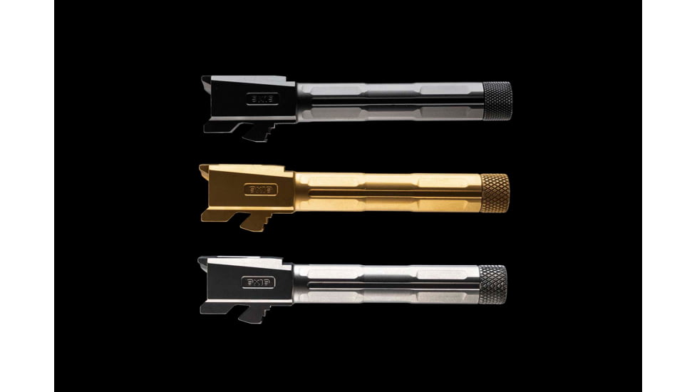 Strike Industries 4.46in Threaded Barrel for Glock 19, 1-10 Twist Rate, 1/2x28 TPI, Black, SI-G-THDBARREL-19-BK