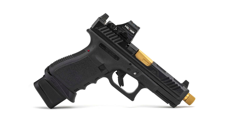 Strike Industries 4.46in Threaded Barrel for Glock 19, 1-10 Twist Rate, 1/2x28 TPI, TiN, SI-G-THDBARREL-19-TIN