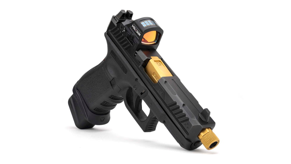 Strike Industries 4.46in Threaded Barrel for Glock 19, 1-10 Twist Rate, 1/2x28 TPI, TiN, SI-G-THDBARREL-19-TIN