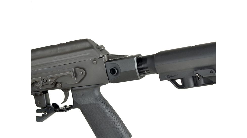 Strike Industries AK Stock Adaptor Allows For The Replacement of Any Standard Fixed Ak Stock To Be Converted To Accept an AR Buffer Tube Assembly, Black SI-AK-SA