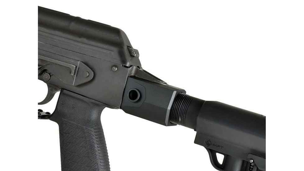 Strike Industries AK Stock Adaptor Allows For The Replacement of Any Standard Fixed Ak Stock To Be Converted To Accept an AR Buffer Tube Assembly, Black SI-AK-SA