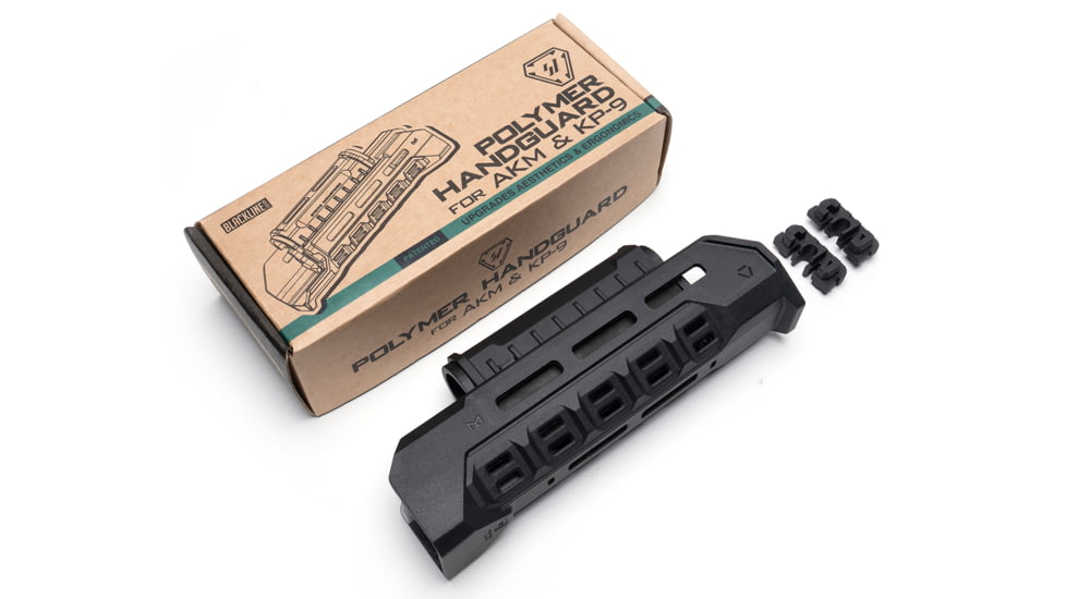 Strike Industries AKM/KP-9 M-LOK AK Handguard, 7.7in, Black, SI-AKM-KP9-POLY-HG-BK