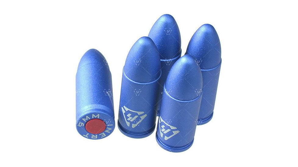 Strike Industries Aluminum Dummy Rounds-9mm - 5PK, Blue, One Size, SI-DR-AL-9mm-BLU