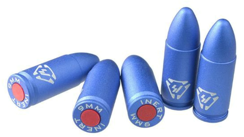 Strike Industries Aluminum Dummy Rounds-9mm - 5PK, Blue, One Size, SI-DR-AL-9mm-BLU