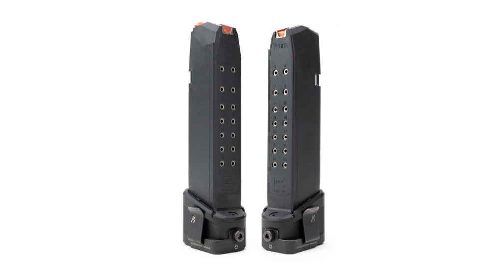 Strike Industries Aluminum Extended Magazine Plate for Glock 17/ Glock 22, Black, SI-EMP-AL-G17-BK-5RD