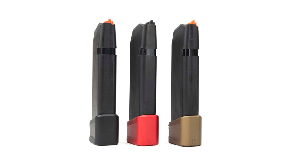 Strike Industries Aluminum Extended Magazine Plate for Glock 17/ Glock 22, Black, SI-EMP-AL-G17-BK-5RD