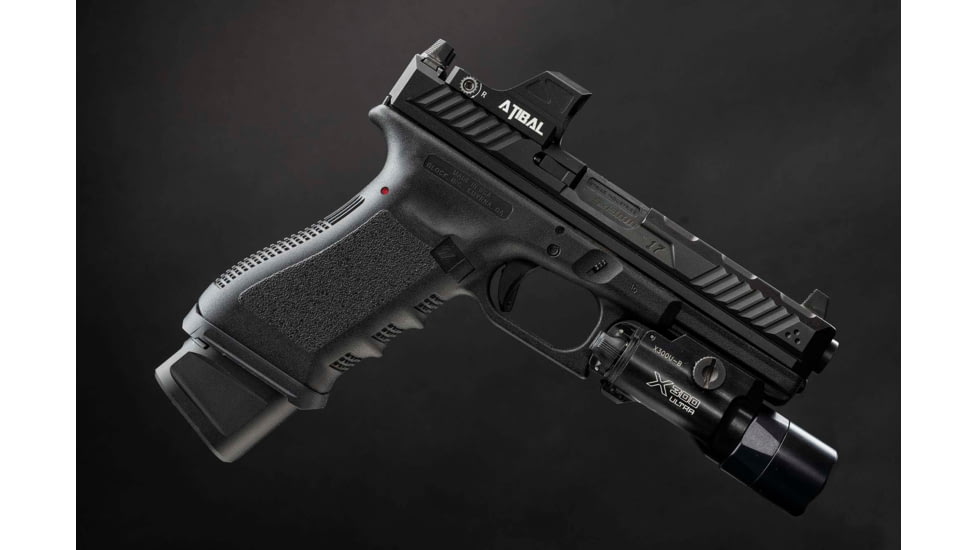 Strike Industries Aluminum Extended Magazine Plate for Glock 17/ Glock 22, Black, SI-EMP-AL-G17-BK-5RD