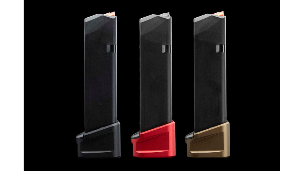 Strike Industries Aluminum Extended Magazine Plate for Glock 17/ Glock 22, Black, SI-EMP-AL-G17-BK-5RD
