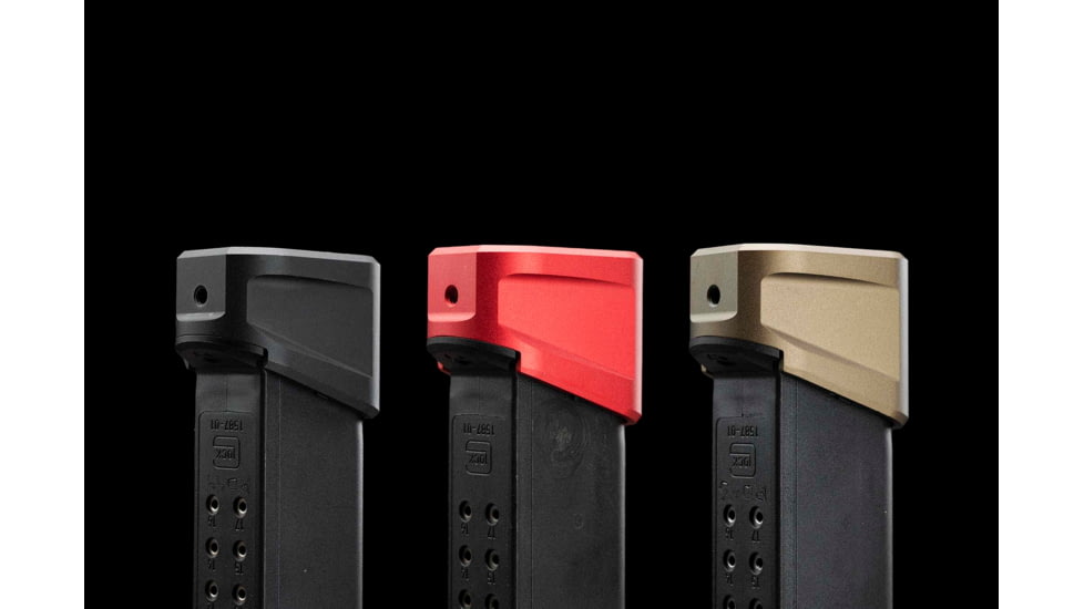 Strike Industries Aluminum Extended Magazine Plate for Glock 17/ Glock 22, Black, SI-EMP-AL-G17-BK-5RD
