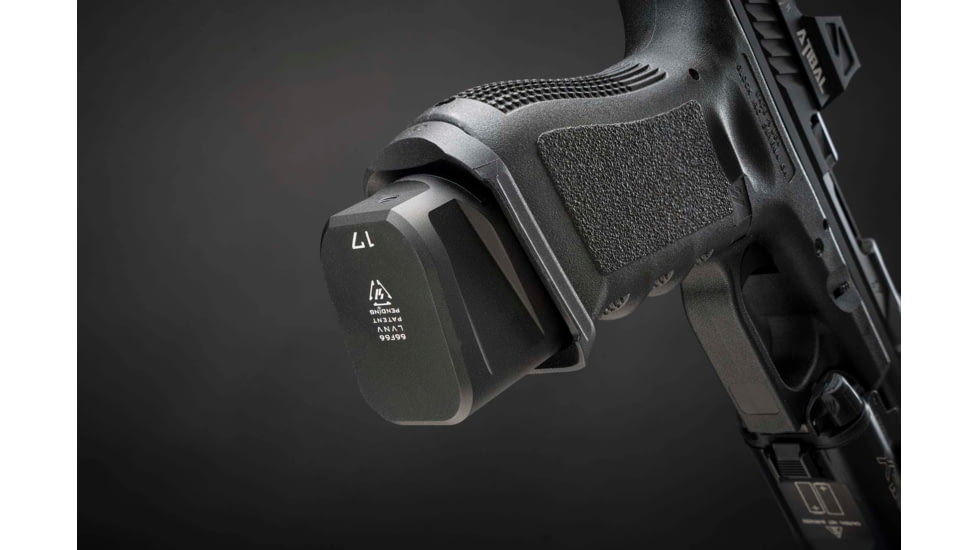 Strike Industries Aluminum Extended Magazine Plate for Glock 17/ Glock 22, Black, SI-EMP-AL-G17-BK-5RD