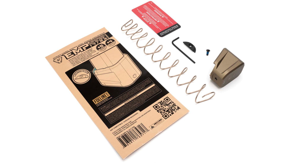 Strike Industries Aluminum Extended Magazine Plate for Glock 17/ Glock 22, FDE, SI-EMP-AL-G17-FDE-5RD