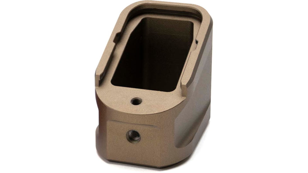 Strike Industries Aluminum Extended Magazine Plate for Glock 17/ Glock 22, FDE, SI-EMP-AL-G17-FDE-5RD