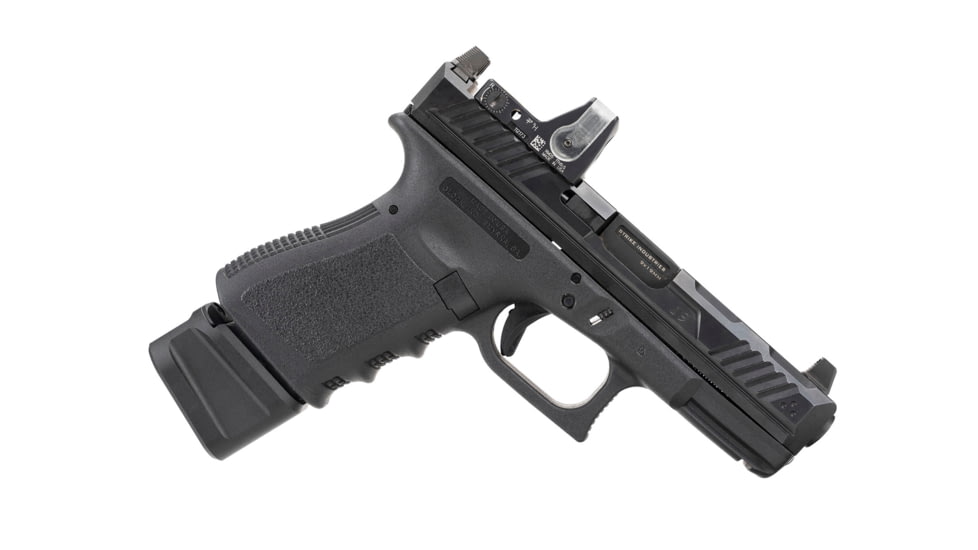 Strike Industries Aluminum Extended Magazine Plate for Glock G19 9mm, Black, One Size, SI-EMP-AL-G19-BK