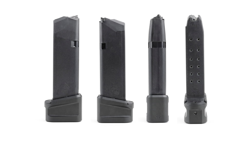 Strike Industries Aluminum Extended Magazine Plate for Glock G19 9mm, Black, One Size, SI-EMP-AL-G19-BK