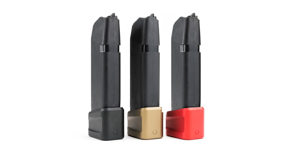 Strike Industries Aluminum Extended Magazine Plate for Glock G19 9mm, Black, One Size, SI-EMP-AL-G19-BK