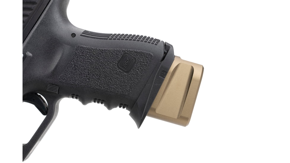 Strike Industries Aluminum Extended Magazine Plate for Glock G19 9mm, FDE, One Size, SI-EMP-AL-G19-FDE