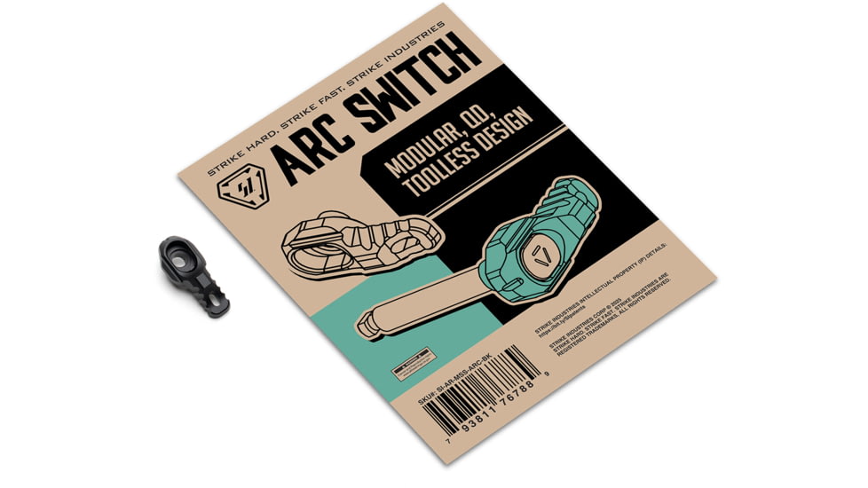 Strike Industries Ambidextrous AR-15 Arc Switch for Modular Selector QD Switch AR Safety Selector, Black, One Size, SI-AR-MSS-ARC-BK