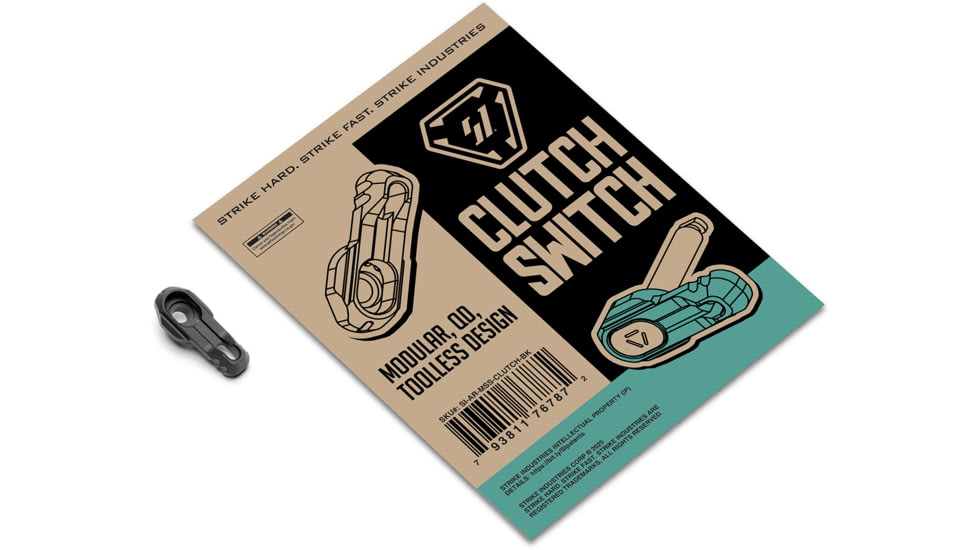 Strike Industries Ambidextrous AR-15 Clutch Switch for Modular Selector QD Switch AR Safety Selector, Black, One Size, SI-AR-MSS-CLUTCH-BK