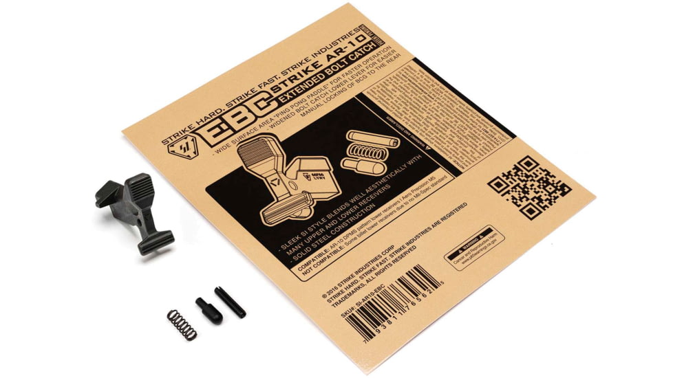 Strike Industries AR Enhanced Bolt Catch, Black, SI-AR10-EBC