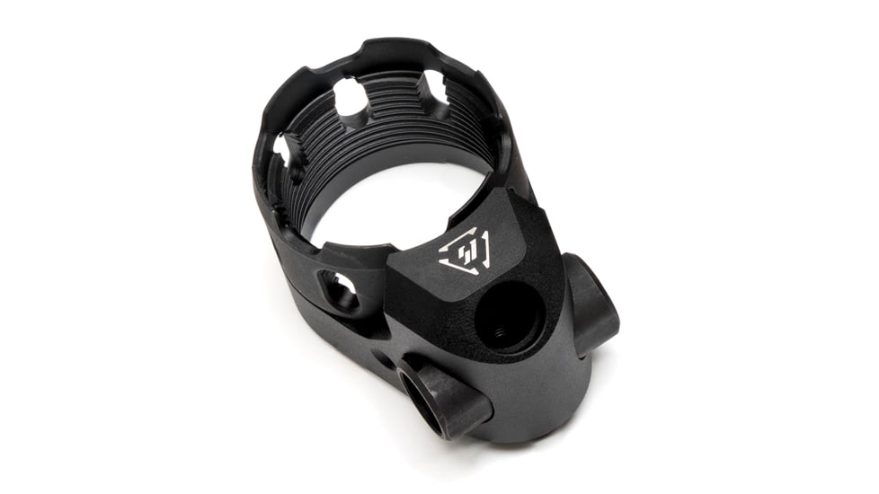 Strike Industries AR Enhanced Castle Nut &amp; Extended End Plate, Version 2, Black, One Size, SI-AR-TRIBUS-BK