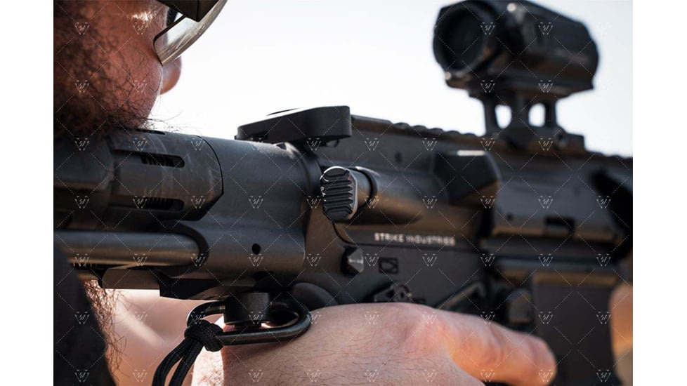 Strike Industries AR Extended Forward Assist, Black, One Size, SI-AR-E-FA-BK