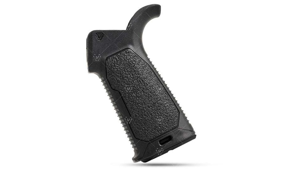 Strike Industries AR Overmolded Enhanced Pistol Grip, 25 Degree, Black, One Size, SI-AR-OMPG-25