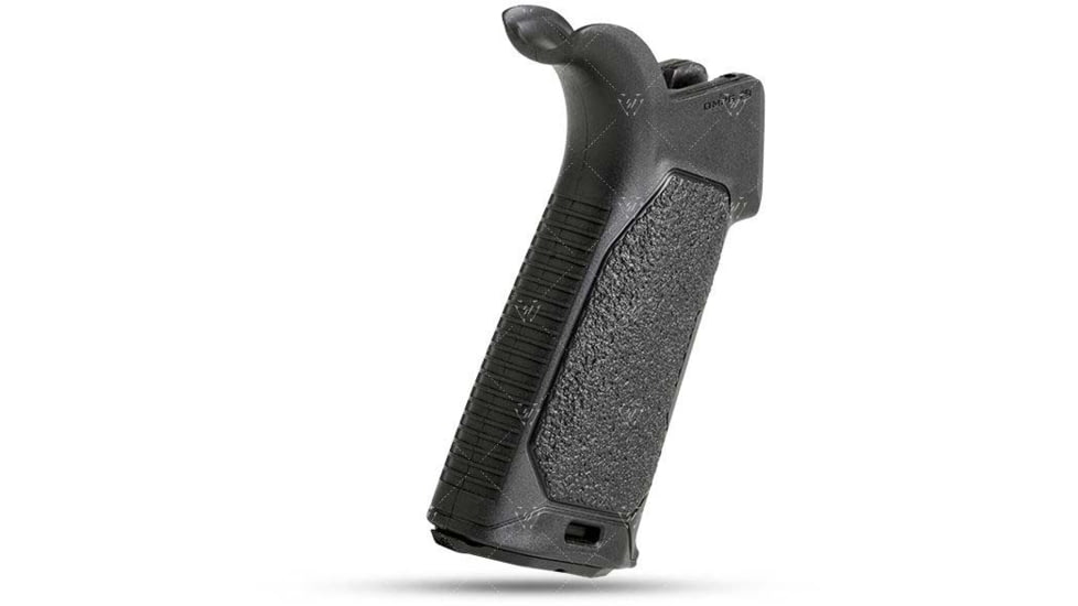 Strike Industries AR Overmolded Enhanced Pistol Grip, 25 Degree, Black, One Size, SI-AR-OMPG-25