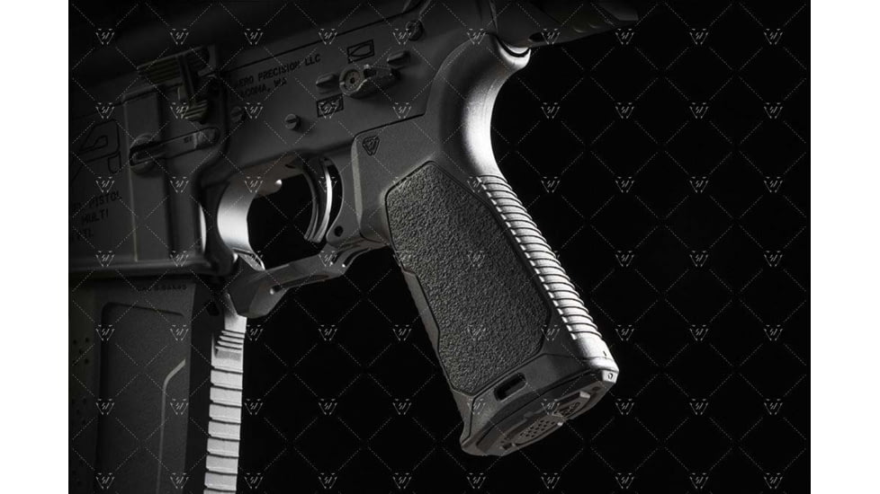 Strike Industries AR Overmolded Enhanced Pistol Grip, 25 Degree, Black, One Size, SI-AR-OMPG-25