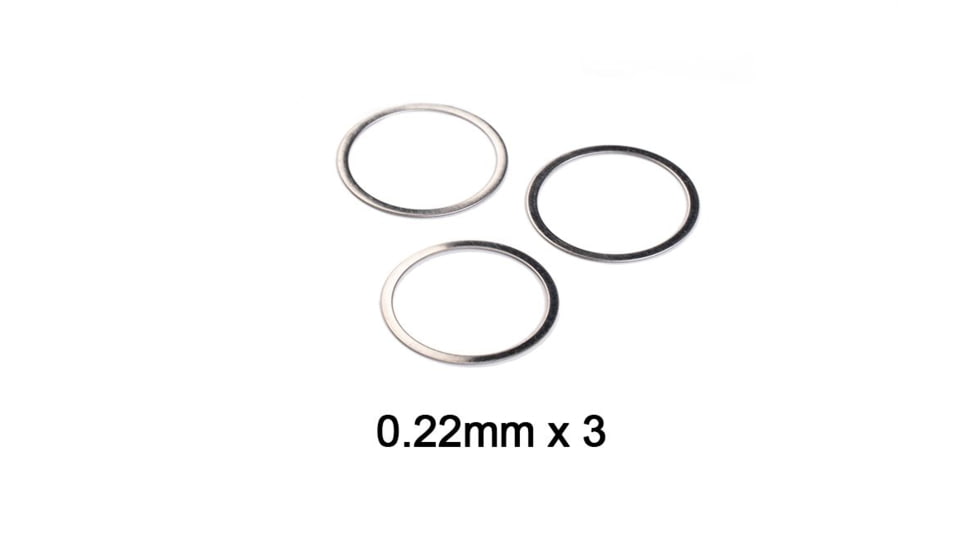 Strike Industries AR Shim Set, .223/ 5.56mm, 1/2x28 TPI, Stainless, SI-AR-SHIM-223