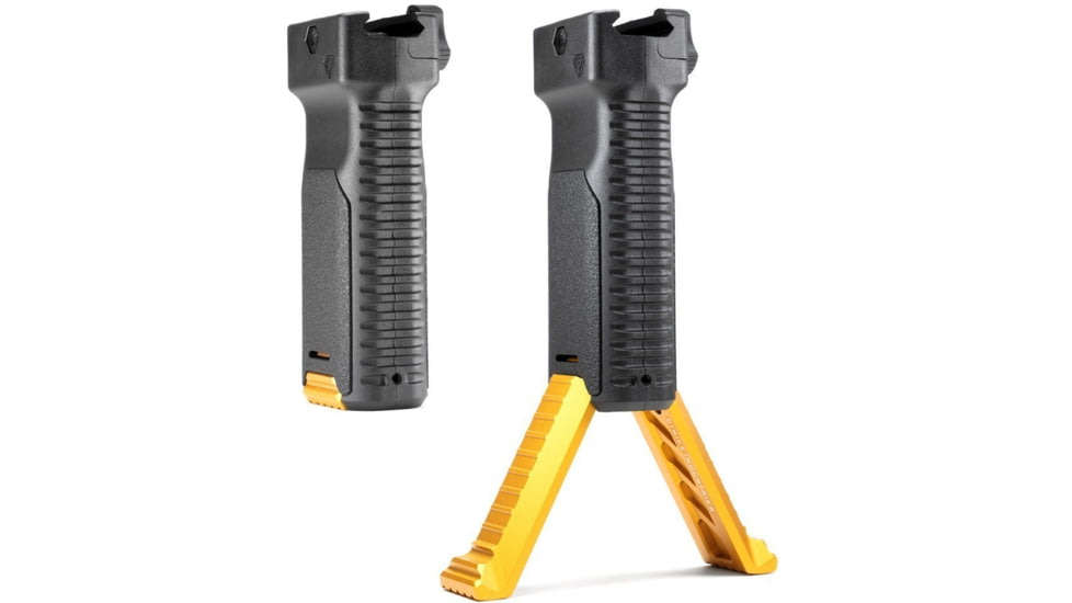 Strike Industries Bipod Grip w/ Aluminium Legs, Gray, ARALBIPODTITAN