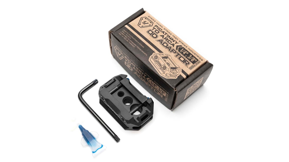 Strike Industries ARCA QD Picatinny Adatper, 1/4in and 3/8in Threads, Black, One Size, SI-ARCA-TRI-PADA-BK