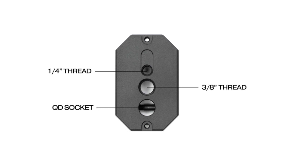 Strike Industries ARCA QD Picatinny Adatper, 1/4in and 3/8in Threads, SI-ARCA-TRI-PADA-BK, Black, One Size, SI-ARCA-TRI-PADA-BK