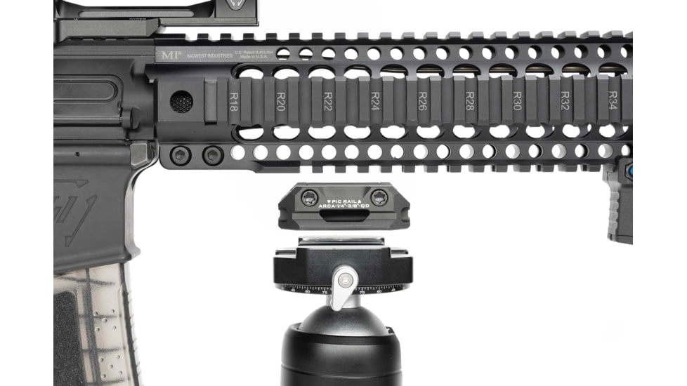 Strike Industries ARCA QD Picatinny Adatper, 1/4in and 3/8in Threads, Black, One Size, SI-ARCA-TRI-PADA-BK