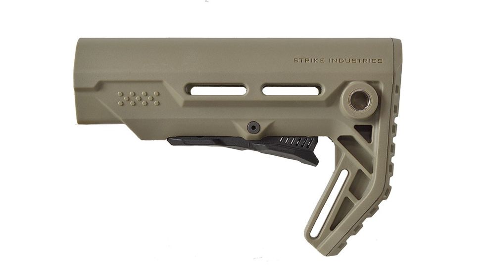 Strike Industries Black CQB Buttstock, Black/FDE SI--ES-CQB-FDE