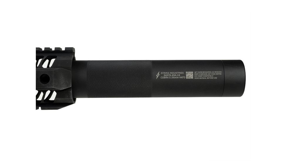 Strike Industries Mid Length Barrel Extension, Black, 16in SI-COBRADB16M