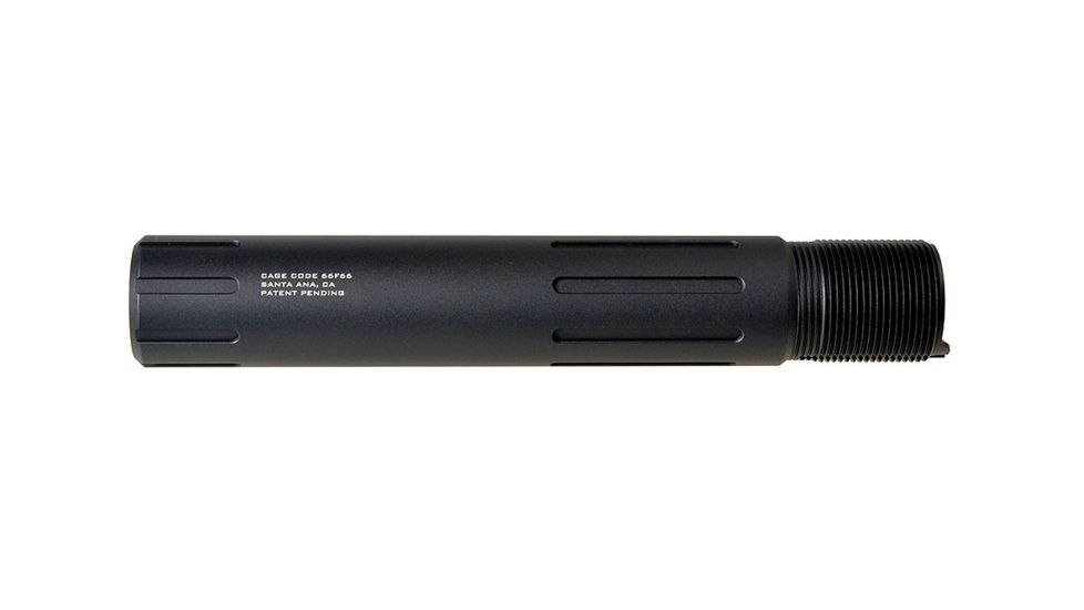 Strike Industries Carbine Length Pistol Receiver Extension/Buffer Tube, Black, SI-AR-CARPRE-SLICK-BK