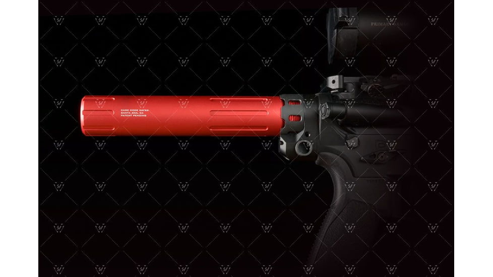 Strike Industries Carbine Length Pistol Receiver Extension/Buffer Tube, Red, One Size, SI-AR-CARPRE-SLICK-RED