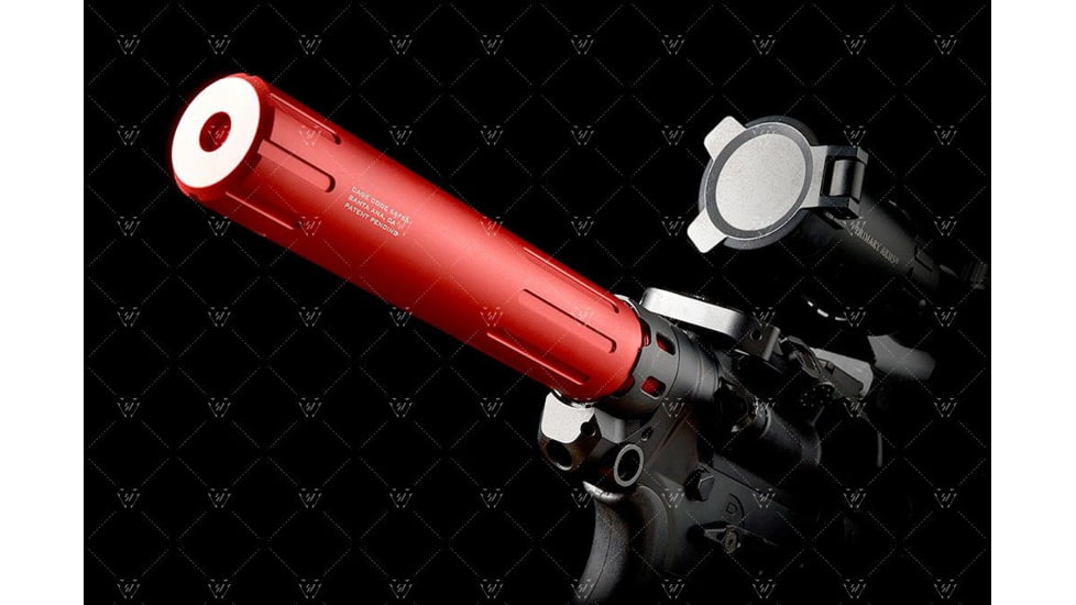 Strike Industries Carbine Length Pistol Receiver Extension/Buffer Tube, Red, One Size, SI-AR-CARPRE-SLICK-RED