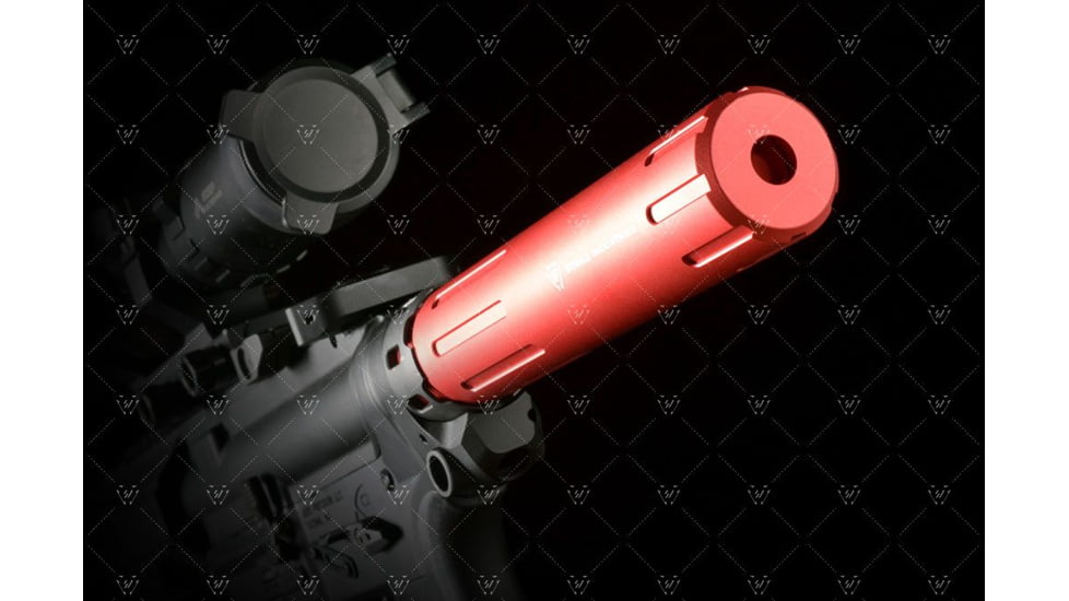 Strike Industries Carbine Length Pistol Receiver Extension/Buffer Tube, Red, One Size, SI-AR-CARPRE-SLICK-RED