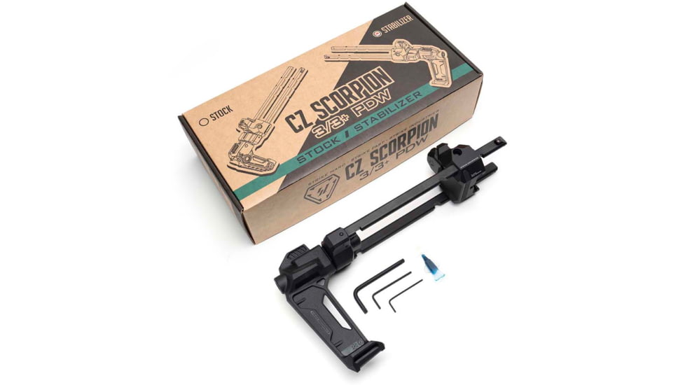 Strike Industries CZ Scorpion 3/3+ PDW Collapsible Stabilizing Brace, Black, One Size, SI-CEVO-PDW-STAB