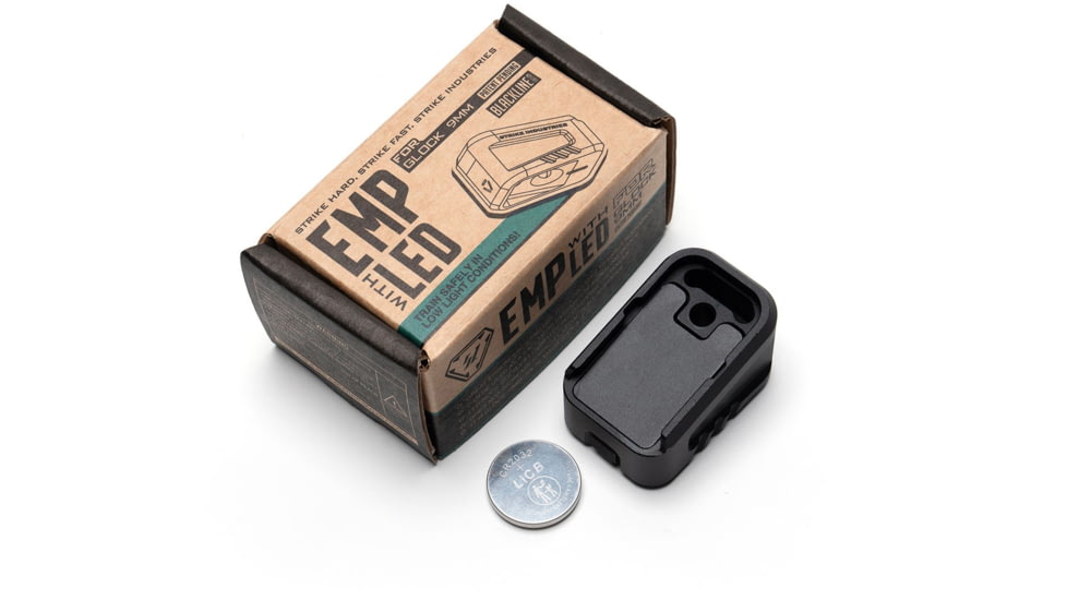Strike Industries EMP with LED for Glock, 9mm, Black, SI-EMP-LED-BK, Black, 0, SI-EMP-LED-BK-0RD