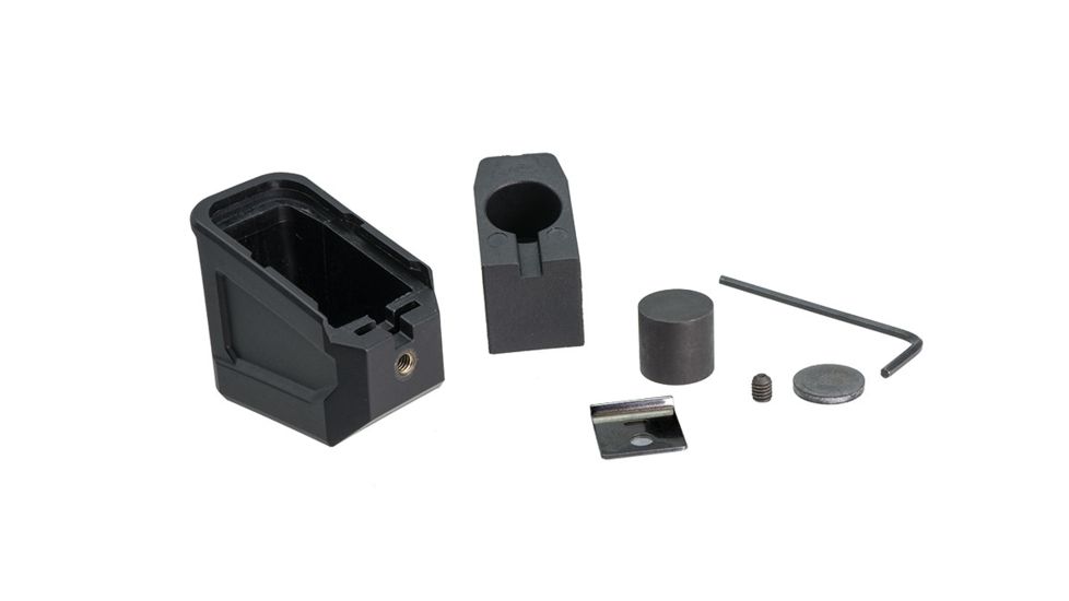 Strike Industries Enhanced Glock 9mm/.40 Cal Magazine Floor Plate w/Spacer, SI-EMP-G9/40+0, Black, 0, SI-EMP-G9&amp;40+0-0RD